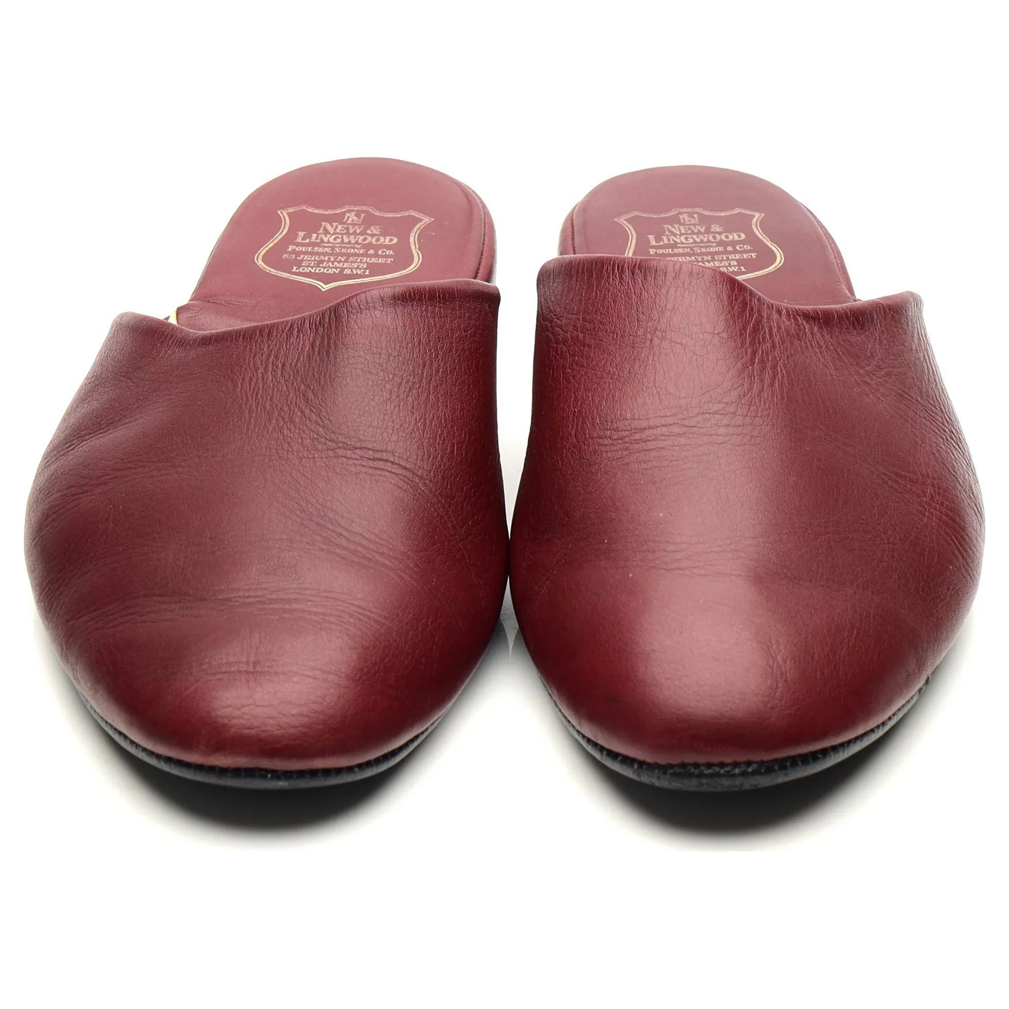 Burgundy Leather Slippers UK 11