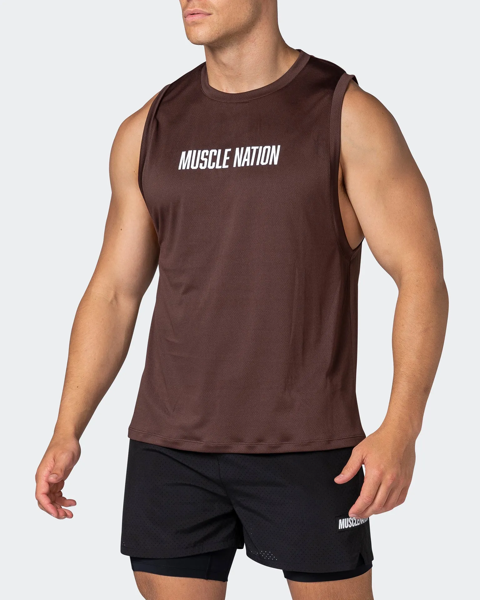 Burly Training Tank - Coffee