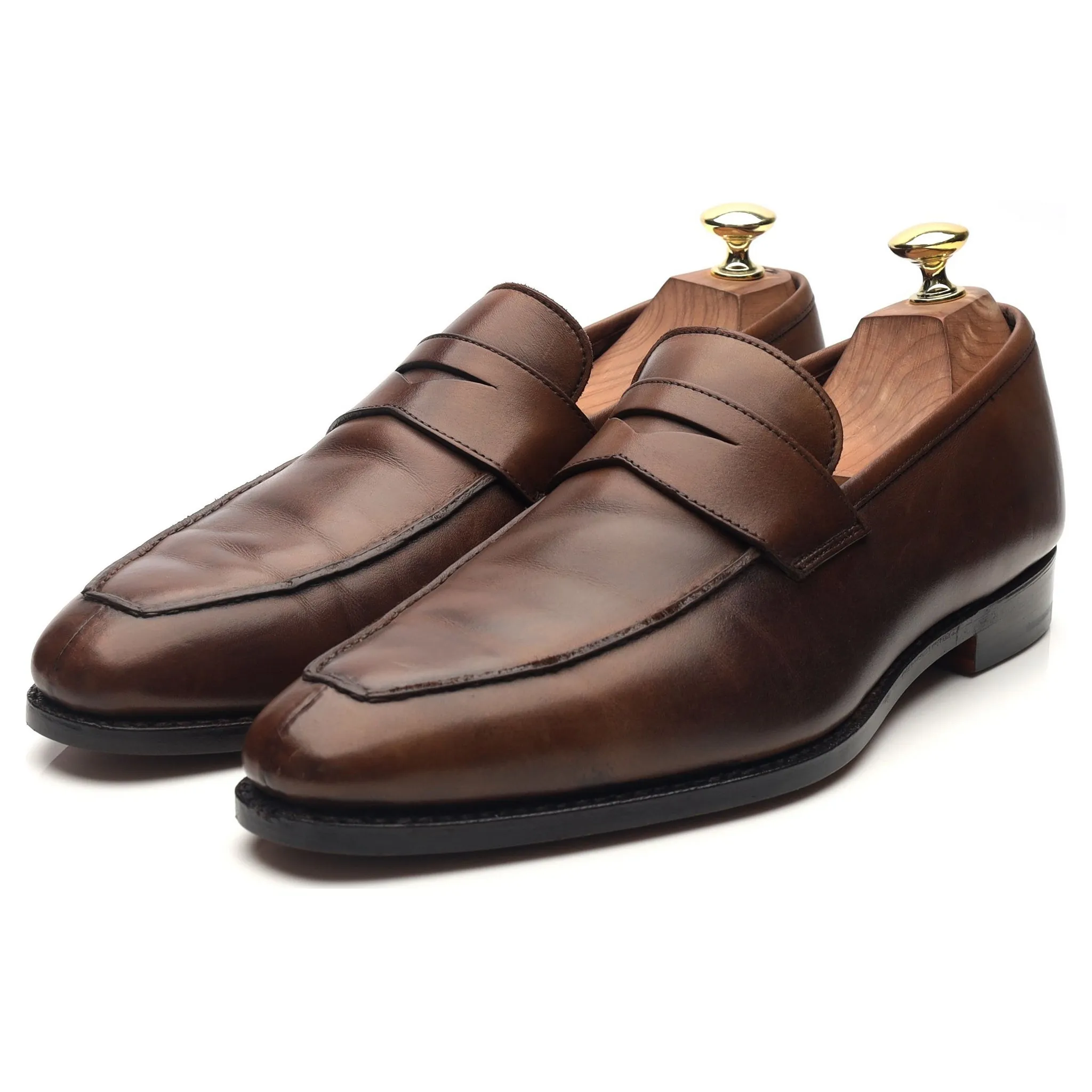 'Bury' Dark Brown Leather Loafers UK 7.5 E