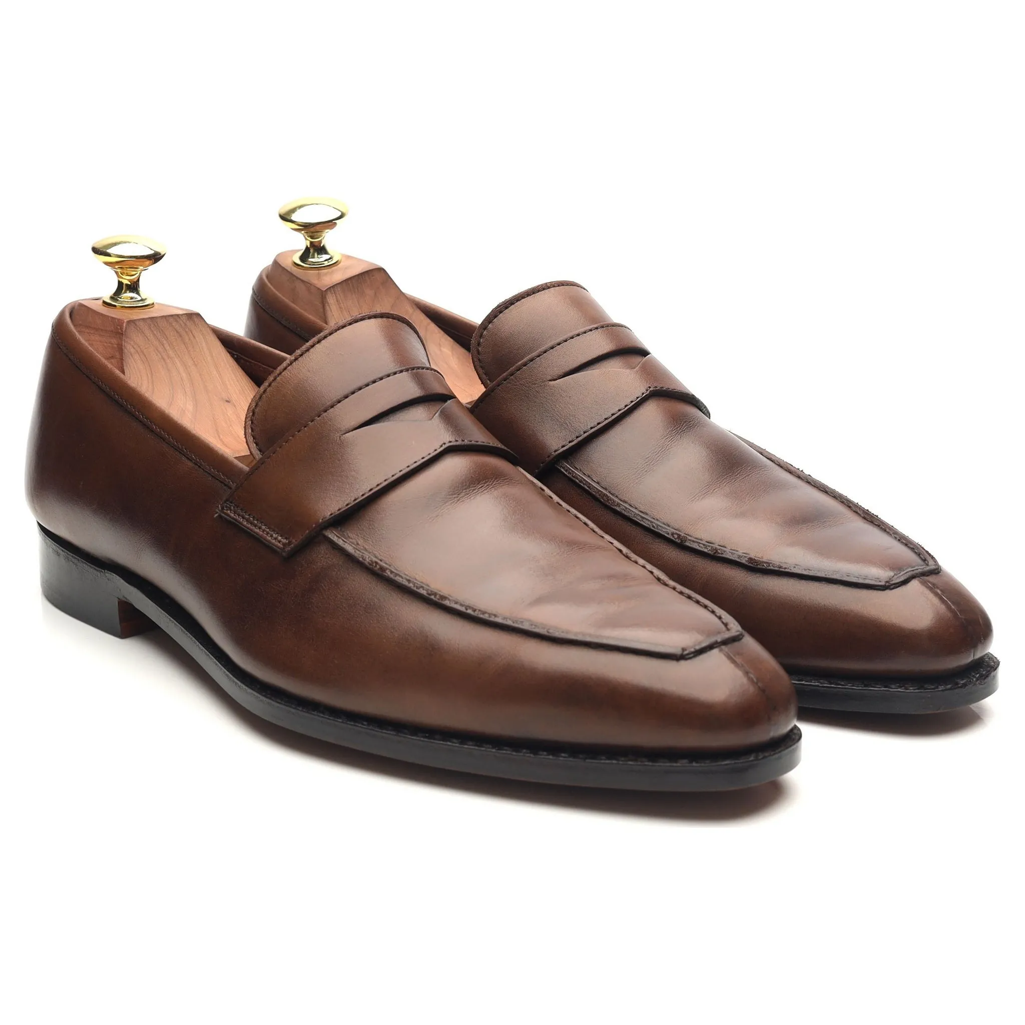 'Bury' Dark Brown Leather Loafers UK 7.5 E