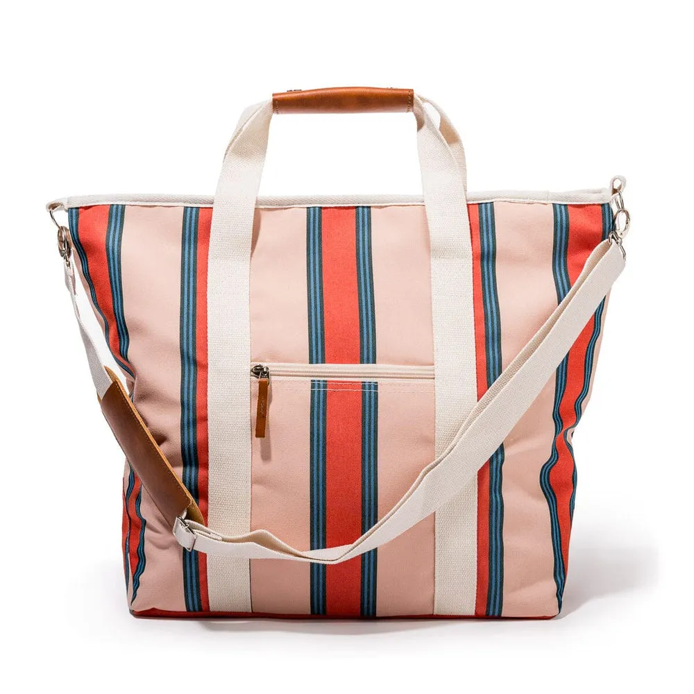 Business & Pleasure - Cooler Tote Bag - Bistro Dusty Pink Stripe