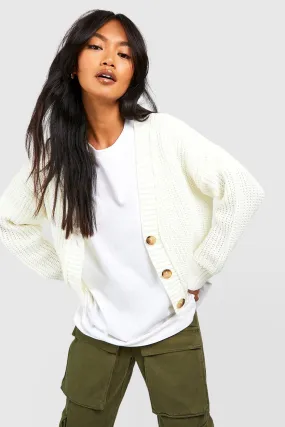 Button Through Crop Cardigan