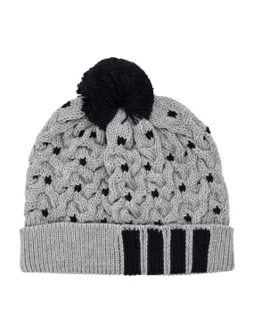 CABLE HAT WITH 4/BAR STRIPE