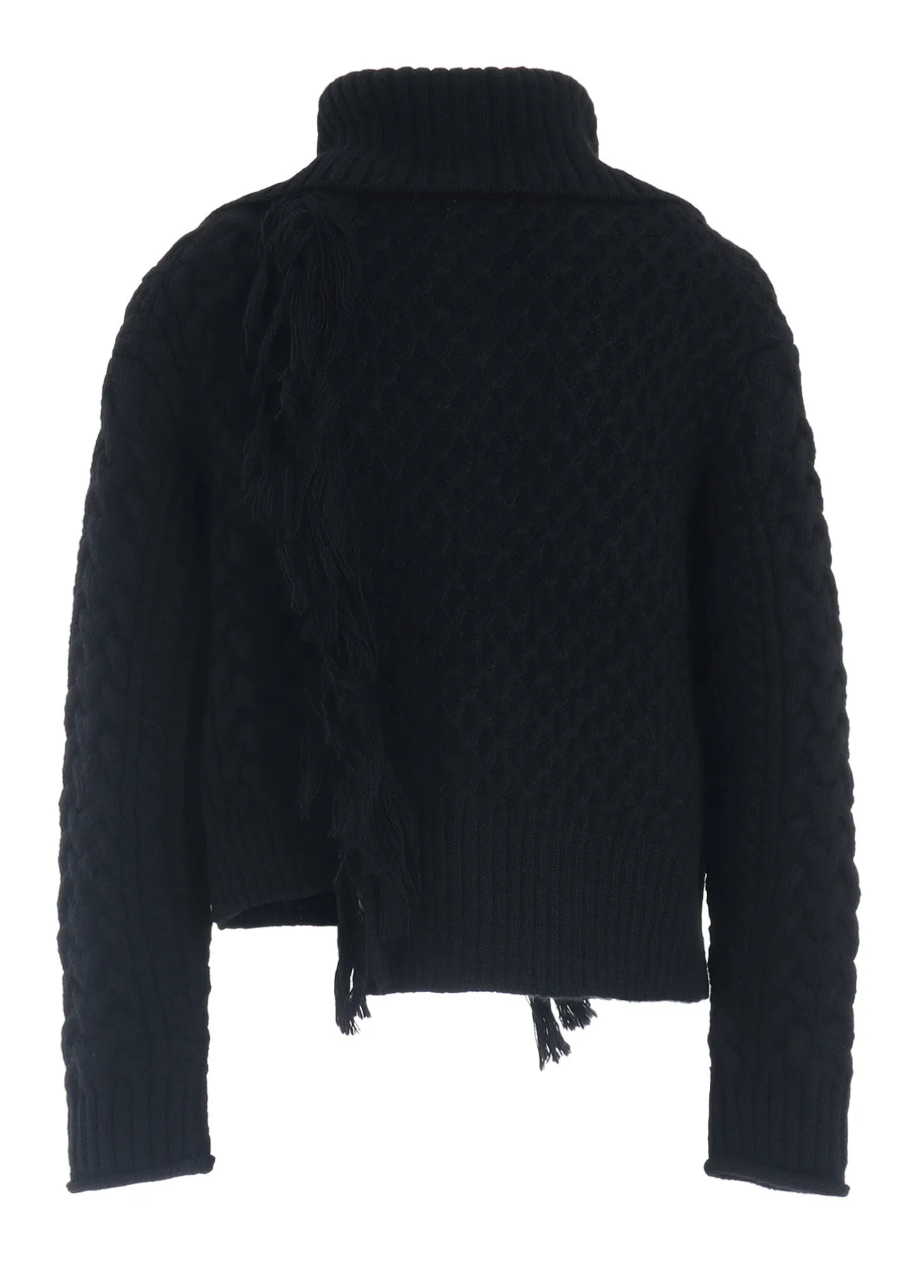 CABLE/FRINGE CARDIGAN
