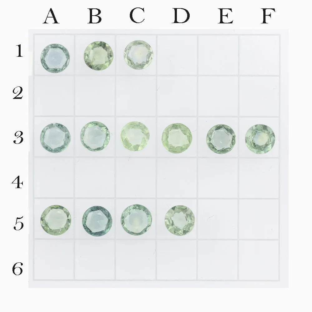 Calibrated Round 4.5mm 0.35ct Madagascar Green Sapphires