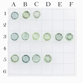 Calibrated Round 4.5mm 0.35ct Madagascar Green Sapphires