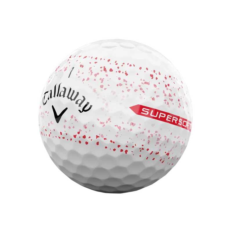 Callaway Supersoft Splatter 360 Red Golf Balls Dozen