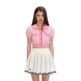 Campus Pink Checkered Polo-