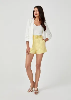 Candra Jacquard Belted Shorts