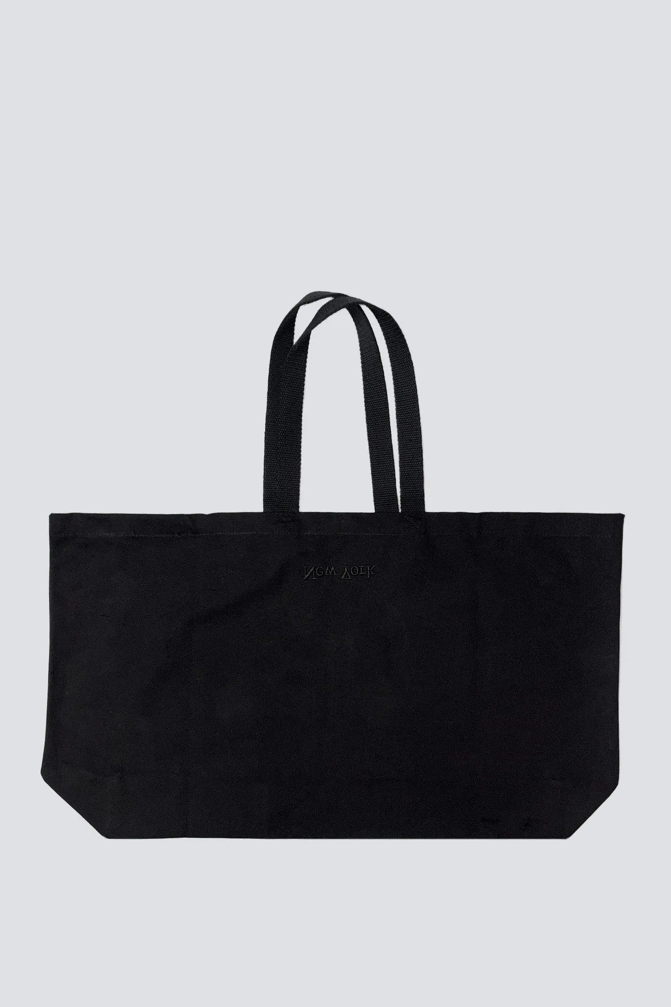 Canvas New York Logo Embroidered XL Tote Bag - Black