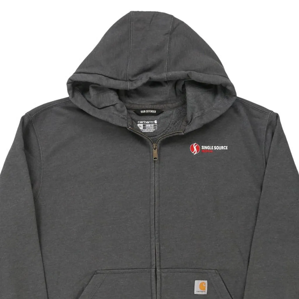 Carhartt Hoodie - 2XL Grey Cotton Blend