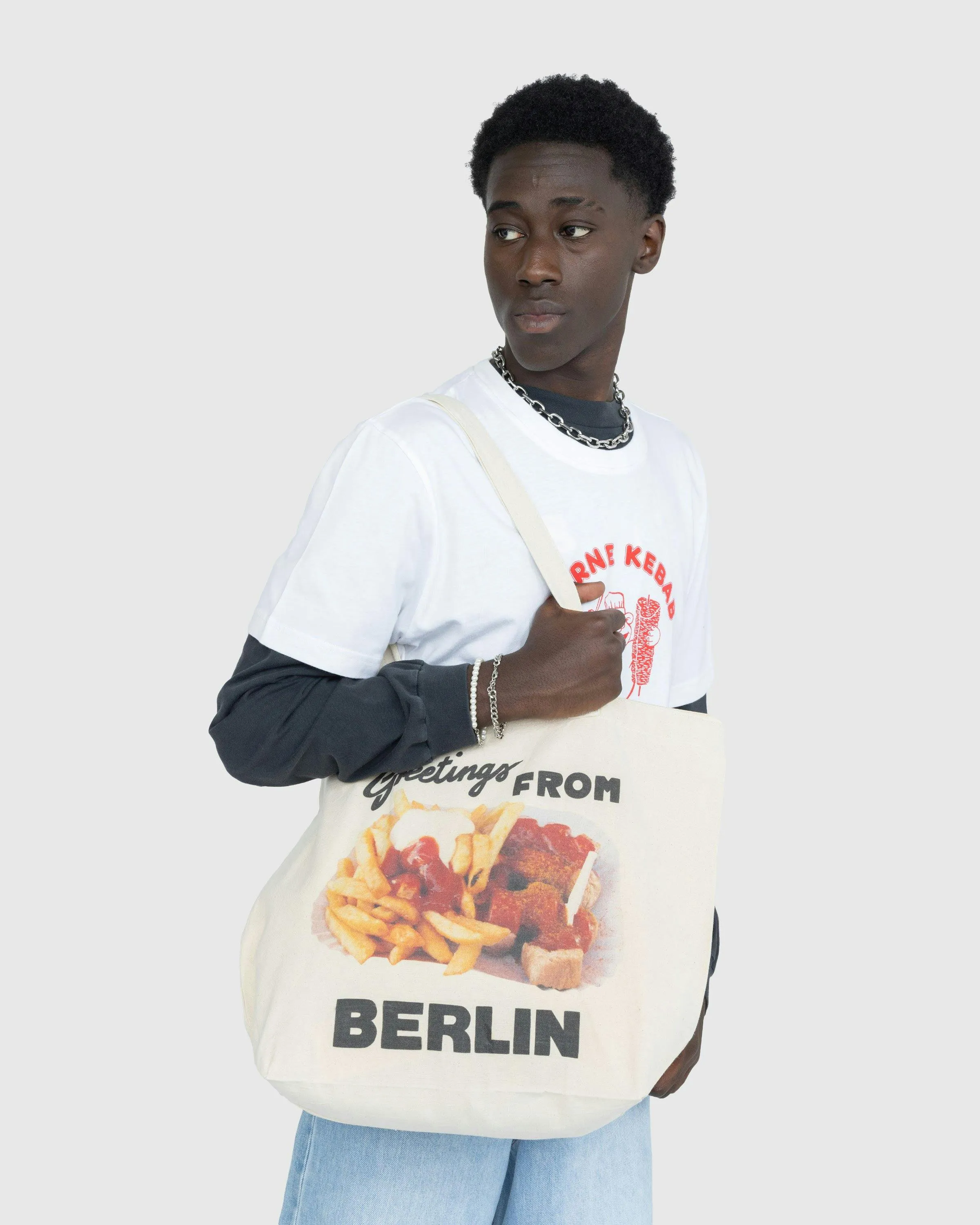 Carne Bollente x Highsnobiety – Greetings from Berlin! Tote Bag Multi | Highsnobiety Shop