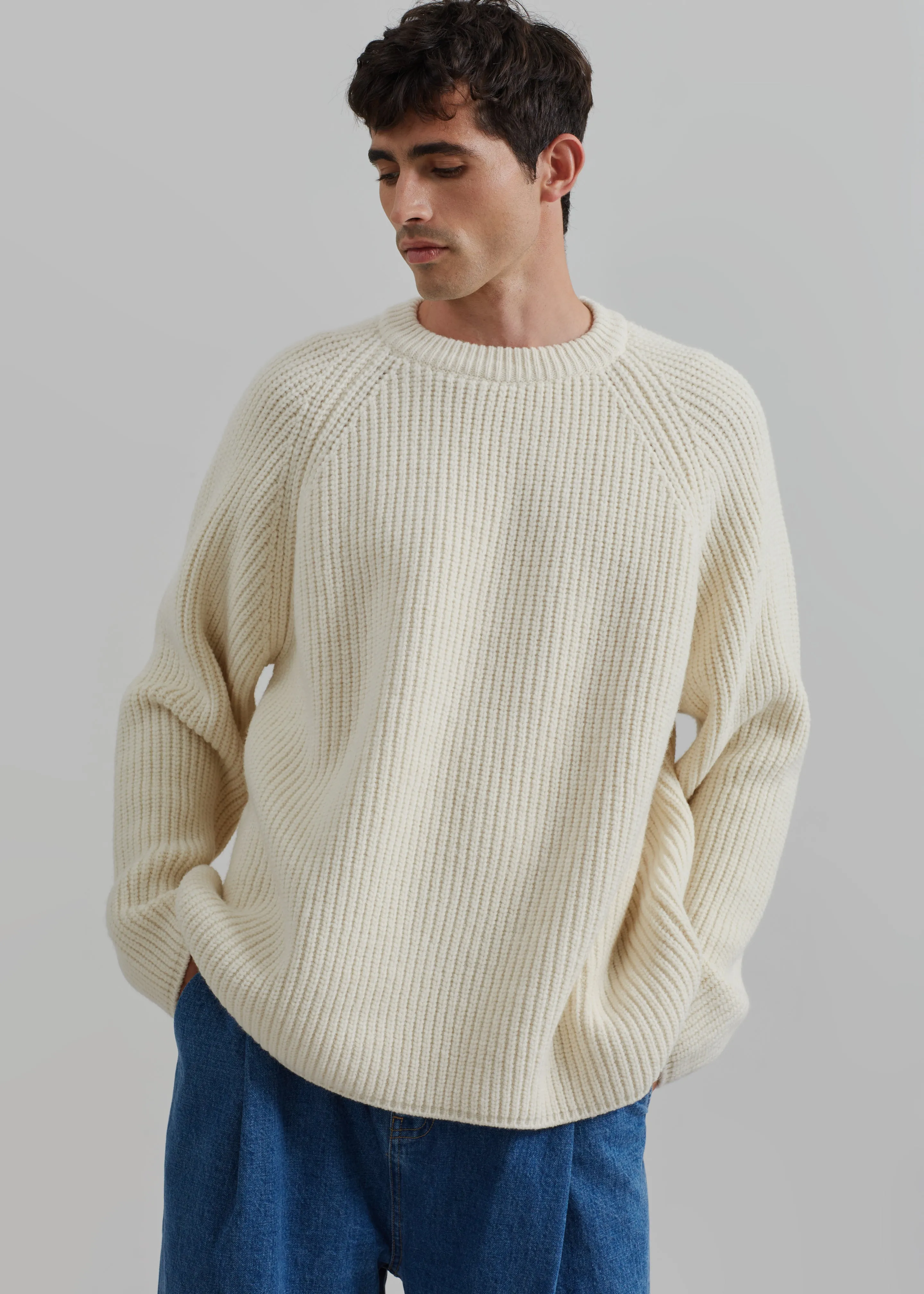 Carter Crew Neck Sweater - Beige