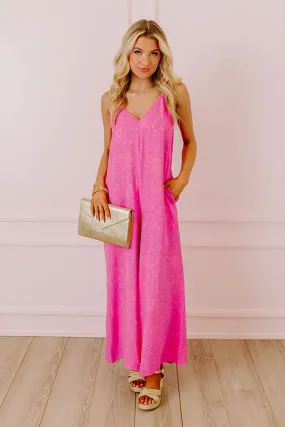 Casually Chic Floral Jumpsuit in Violet