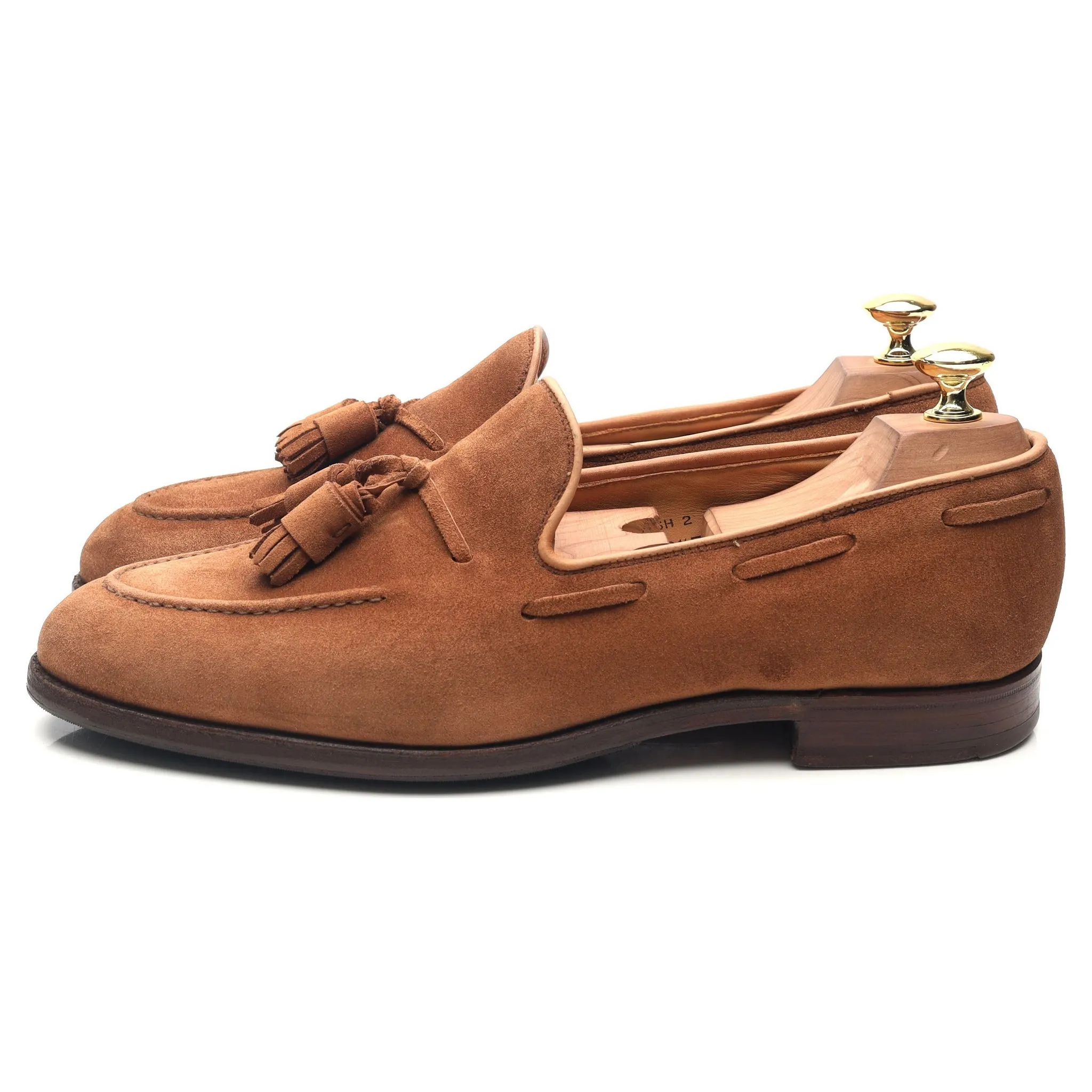 'Cavendish 2' Tan Brown Suede Tassel Loafers UK 8.5 E