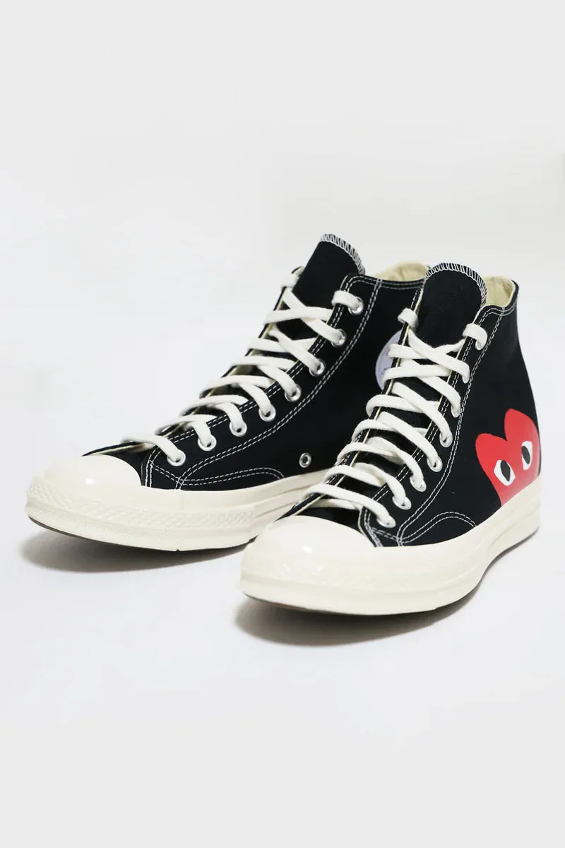 CdG PLAY x Converse Chuck Taylor Hi - Black