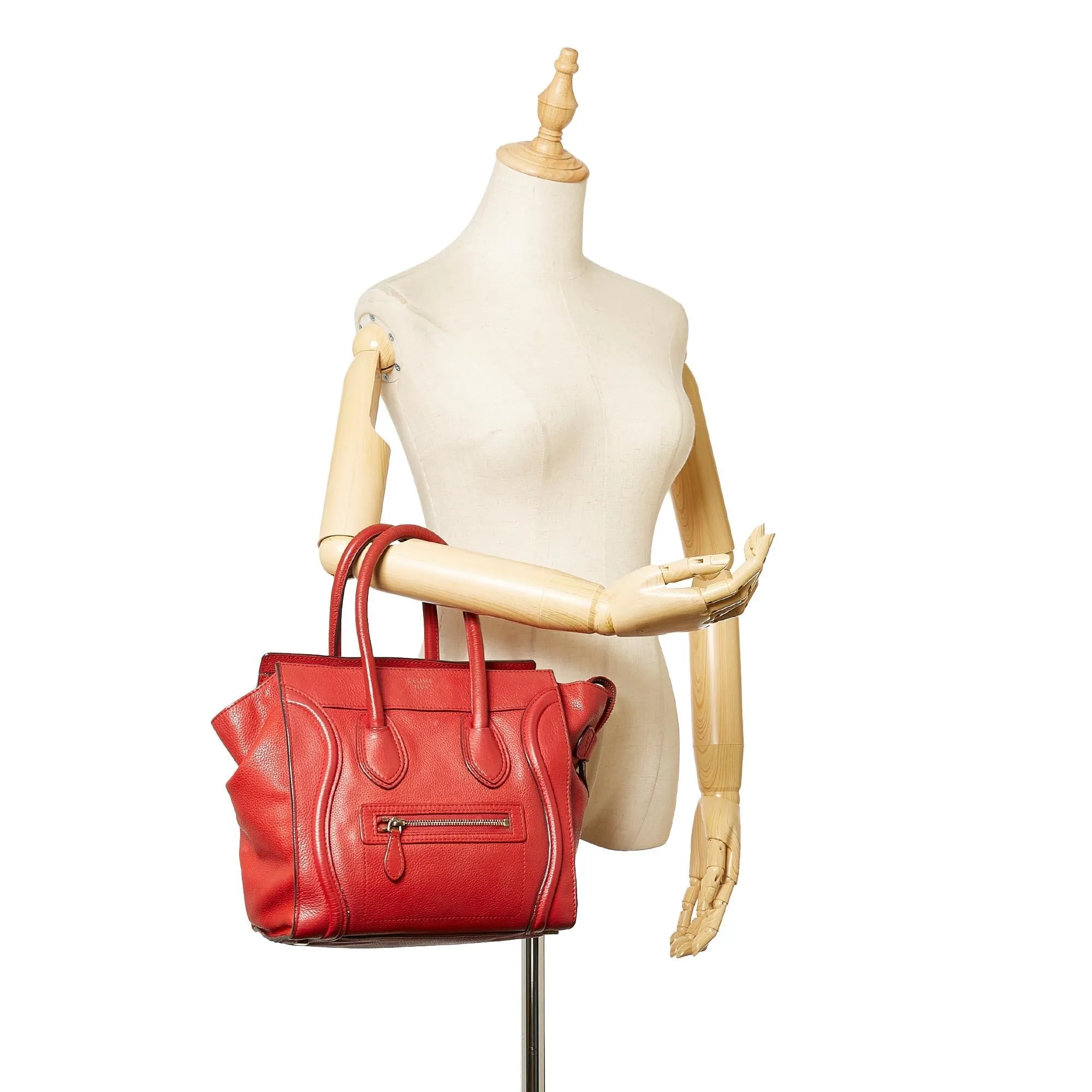 Celine Mini Luggage Leather Tote Bag (SHG-26765)