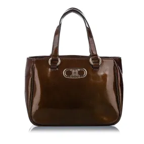 Celine Triomphe Patent Leather Tote Bag (SHG-15557)