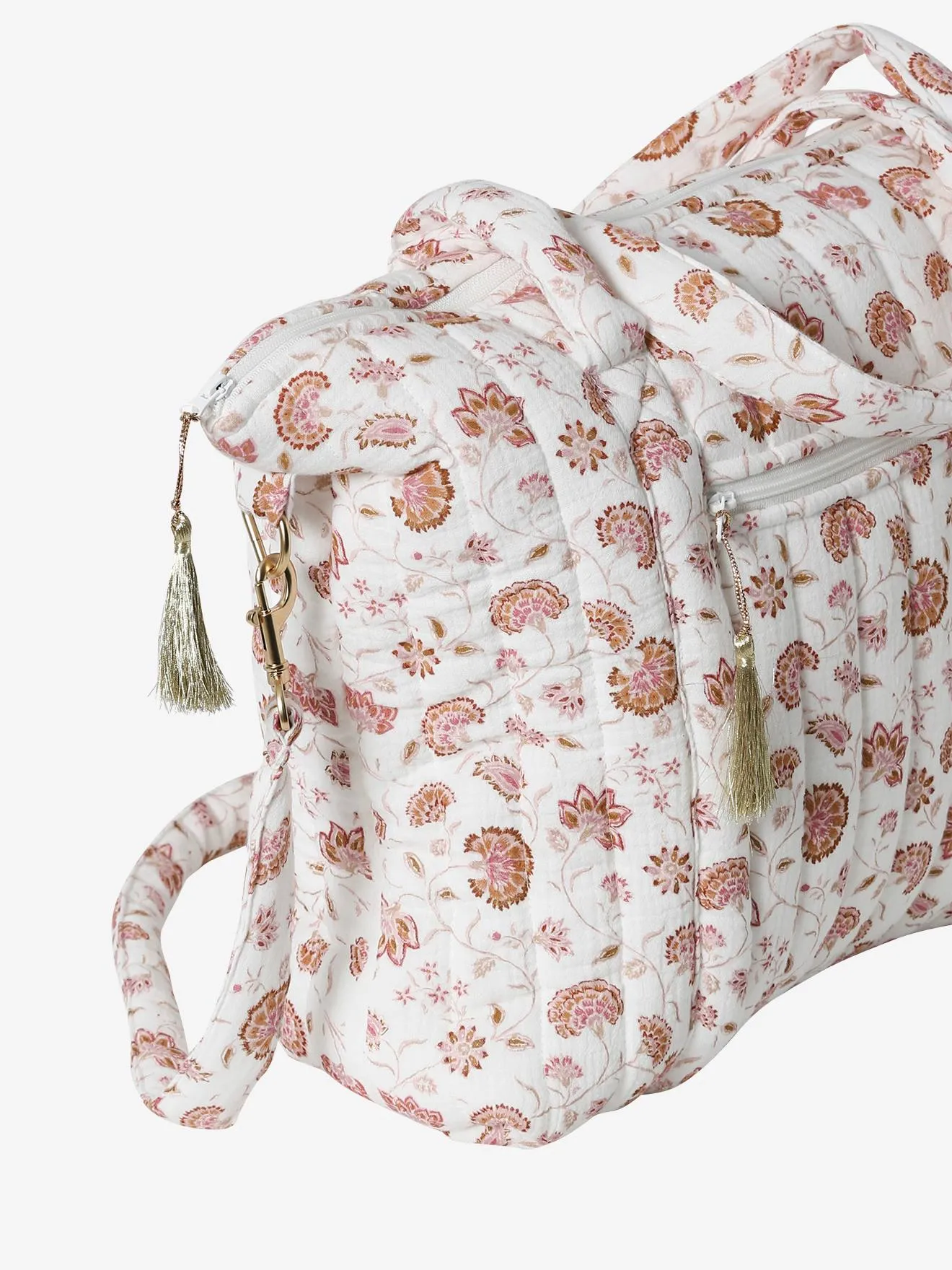 Changing Bag, Feather - printed blue