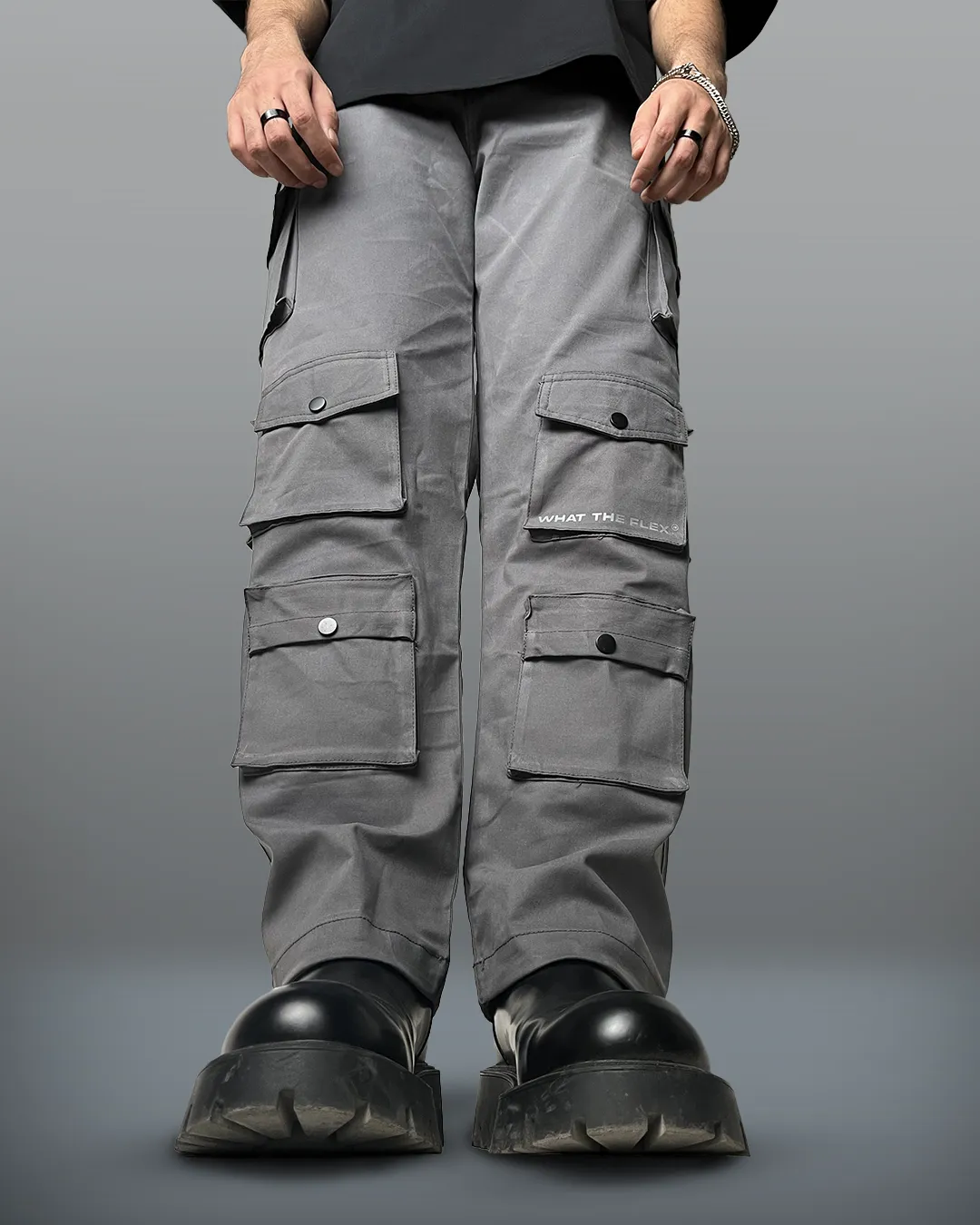 CHARCOAL GREY POCKET Cargo Pants - Exclusive