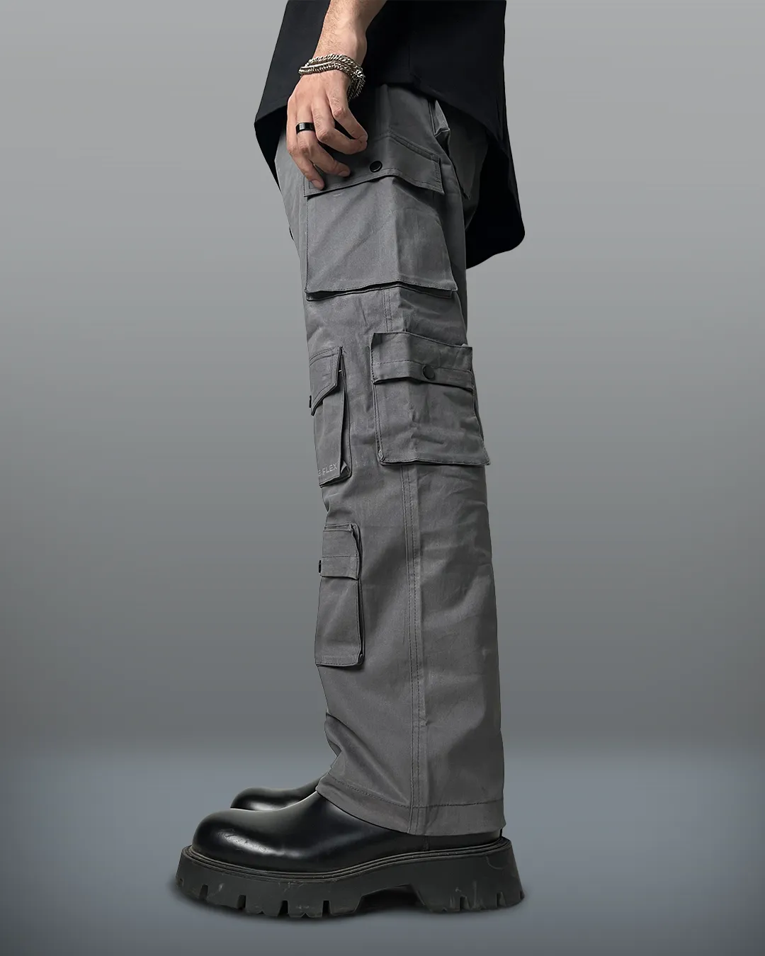 CHARCOAL GREY POCKET Cargo Pants - Exclusive