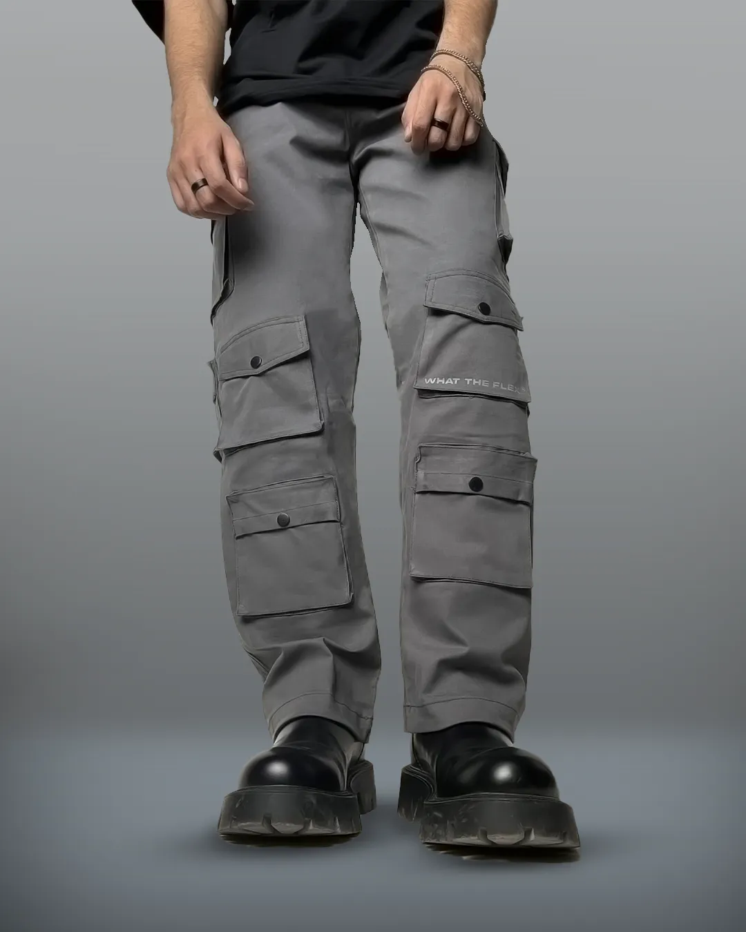 CHARCOAL GREY POCKET Cargo Pants - Exclusive