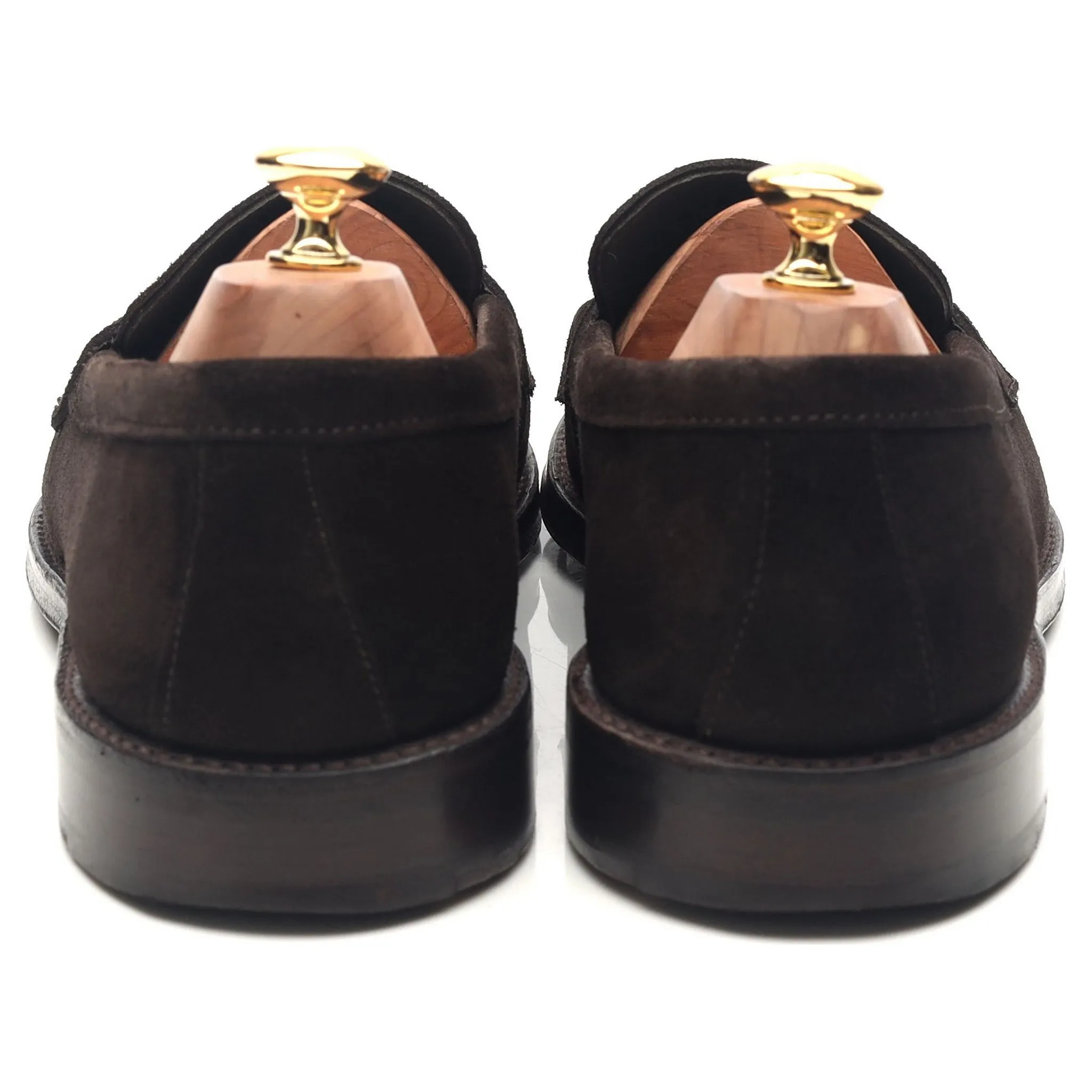 'Charles' Dark Brown Suede Loafers UK 10