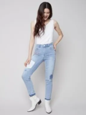 Charlie B Patch Denim Jeans