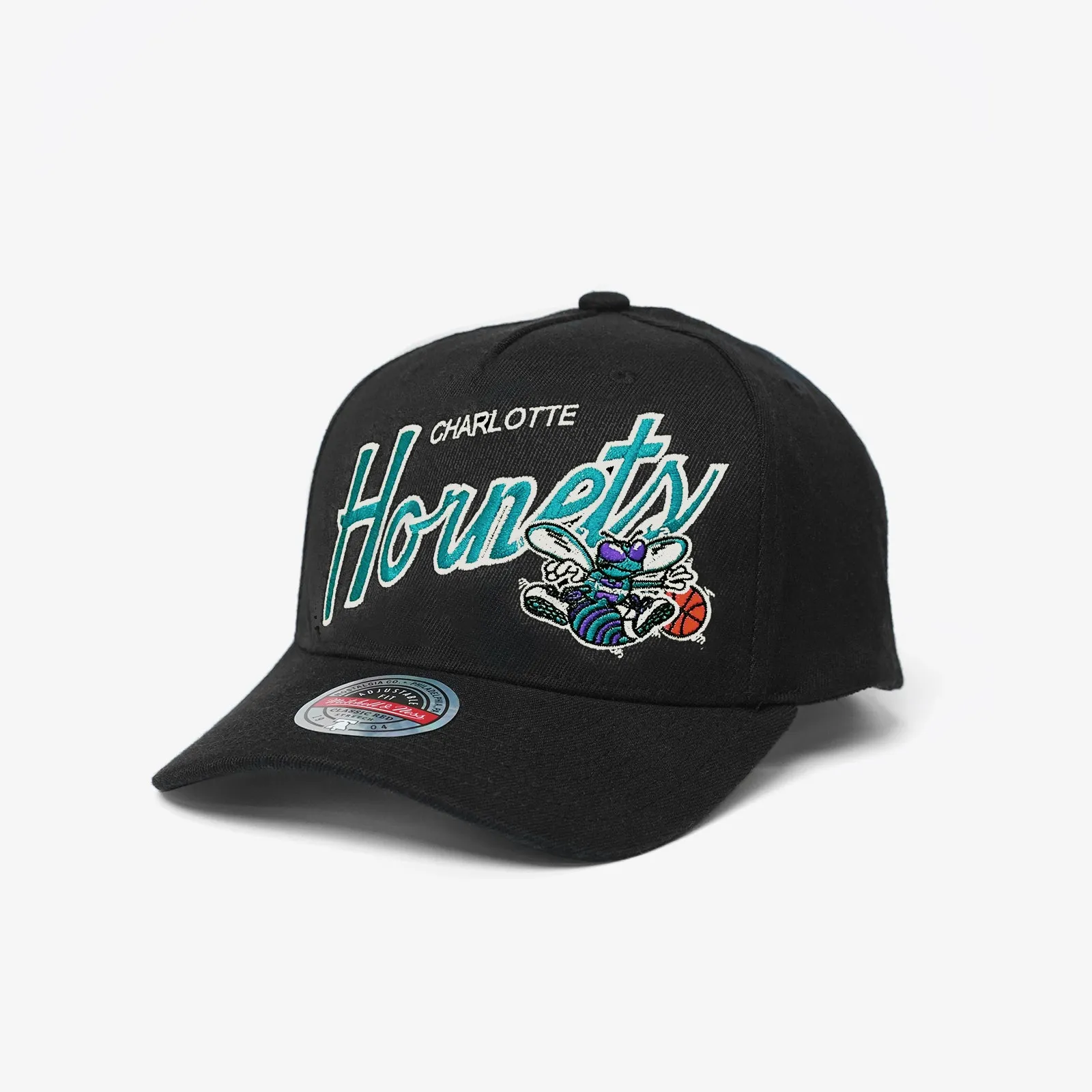 Charlotte Hornets Script Classic Redline Snapback - Black