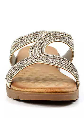 Chavez II Gold Sandals by Lunar | Look Again