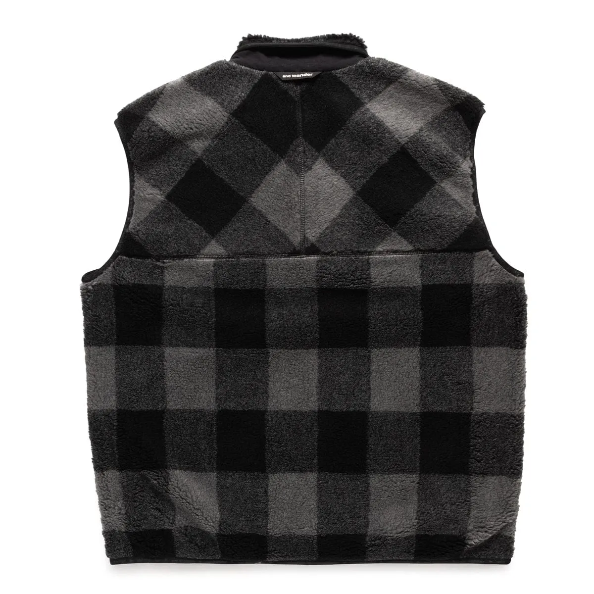 CHECK BOA VEST GRAY | Bodega