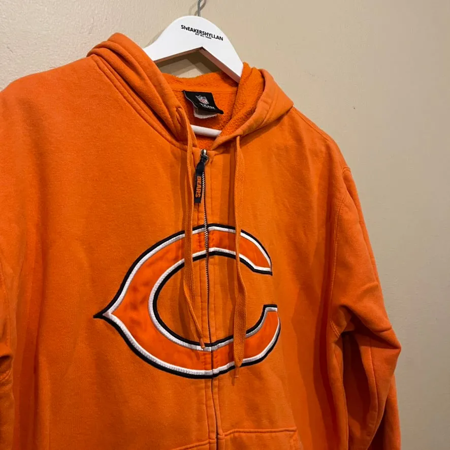 Chicago Bears Full Zip Orange Hoodie