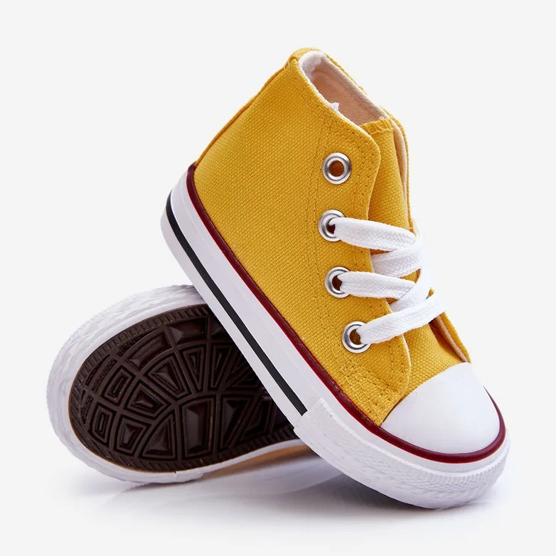 Children's High Sneakers Yellow Filemon