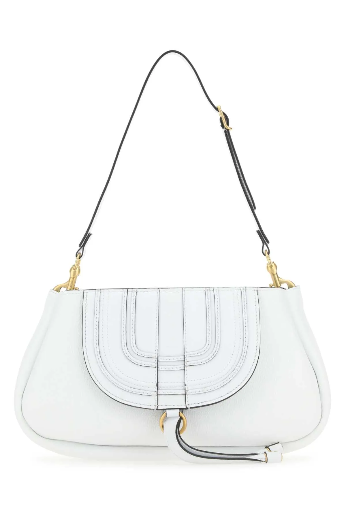 Chloe Chalk Leather Marcie Clutch