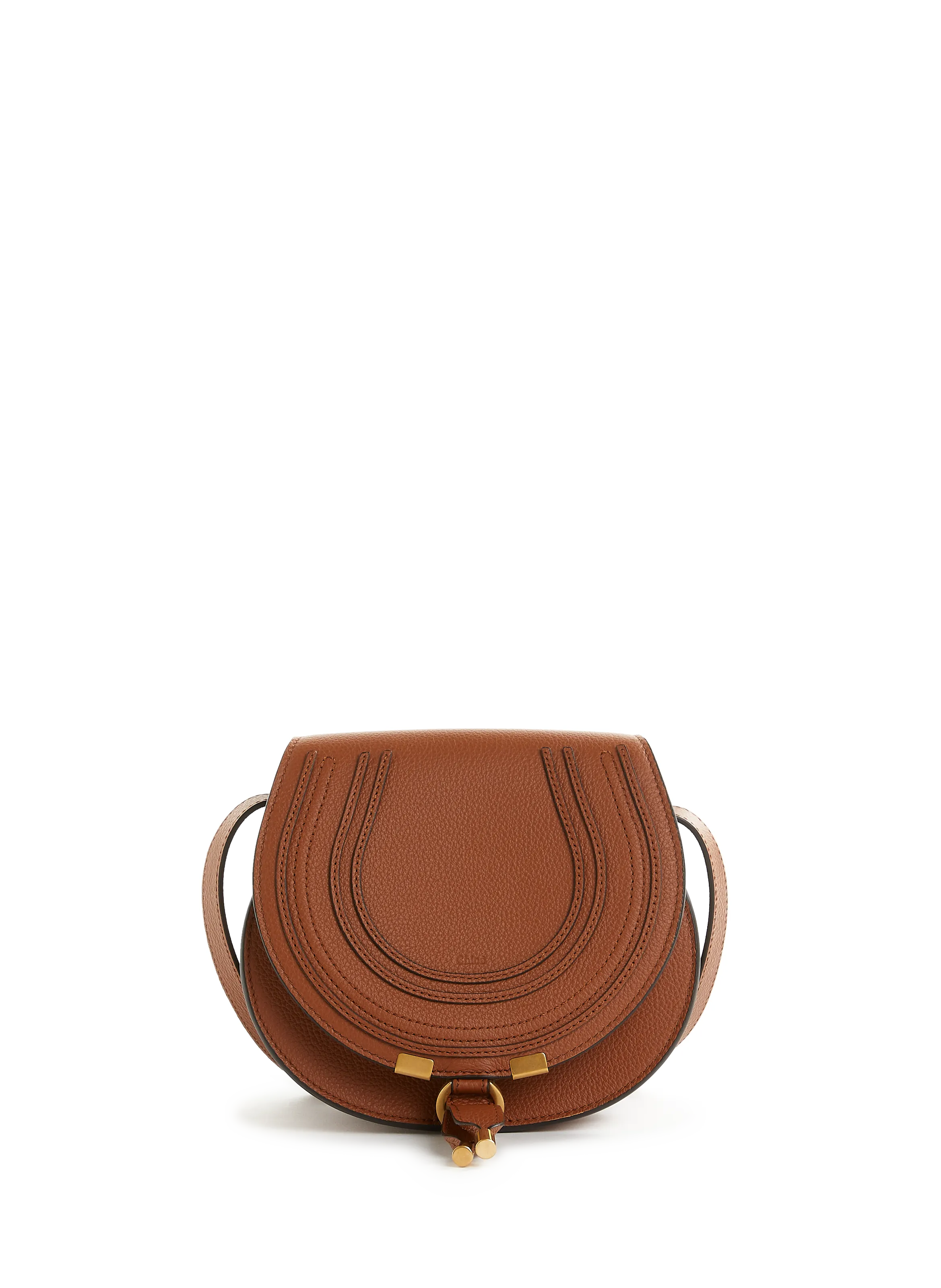 CHLOÉ  Marcie leather shoulder bag  - Brown