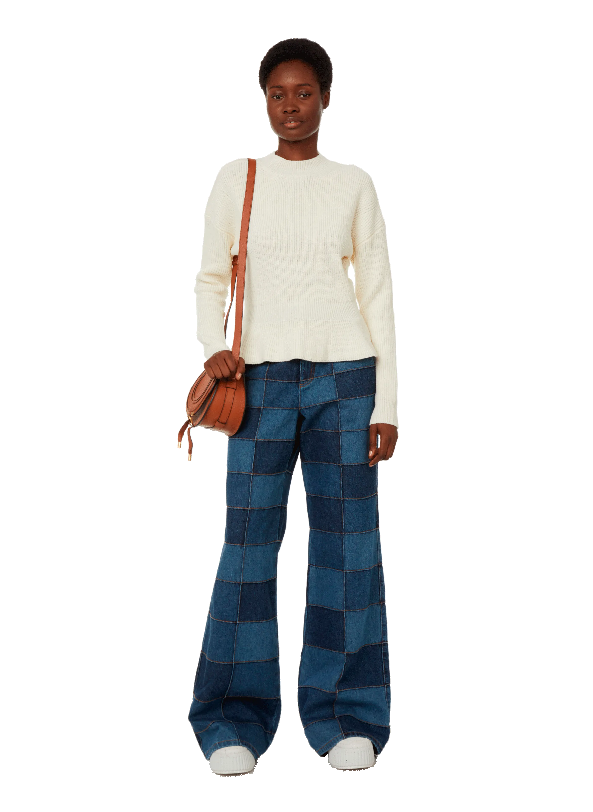 CHLOÉ  Marcie leather shoulder bag  - Brown