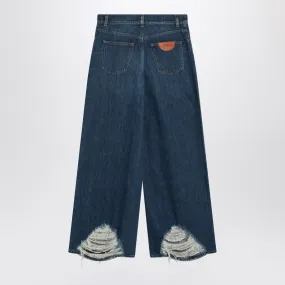 Chloé Wide Leg Blue Jeans