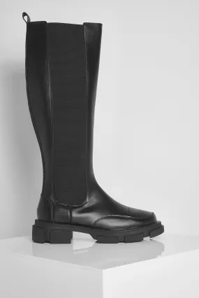 Chunky Knee High Chelsea Boots