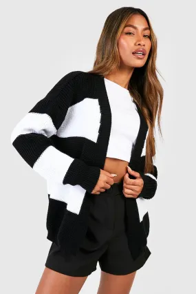 Chunky Stripe Edge To Edge Cardigan