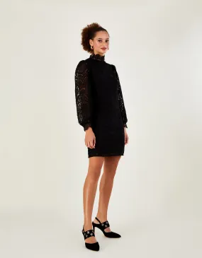 Ciri Lace Tunic Dress Black