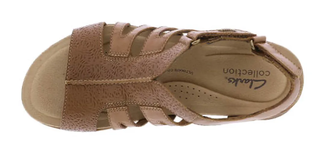 CLARKS APRIL BELLE TAN LEATHER