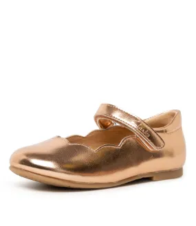 CLARKS Audrey Tot Rose Gold Ptnt