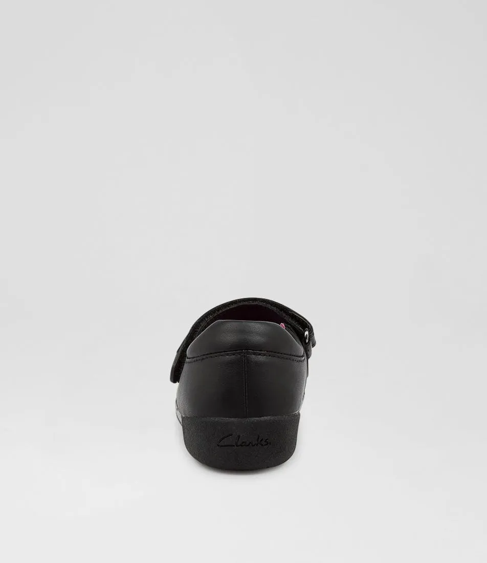 CLARKS Betty Jnr E Shp Black