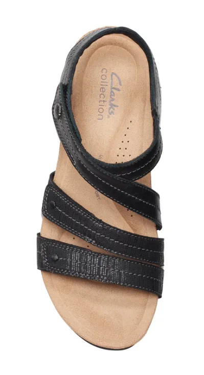 CLARKS CALENNE CLARA BLACK LEATHER