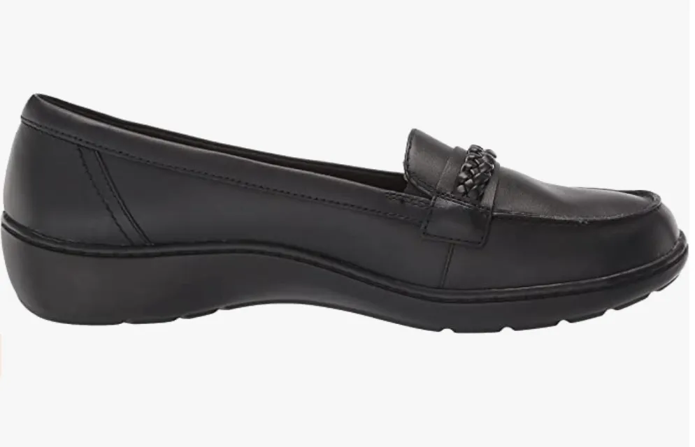 CLARKS CORA VIOLA BLACK LEATHER
