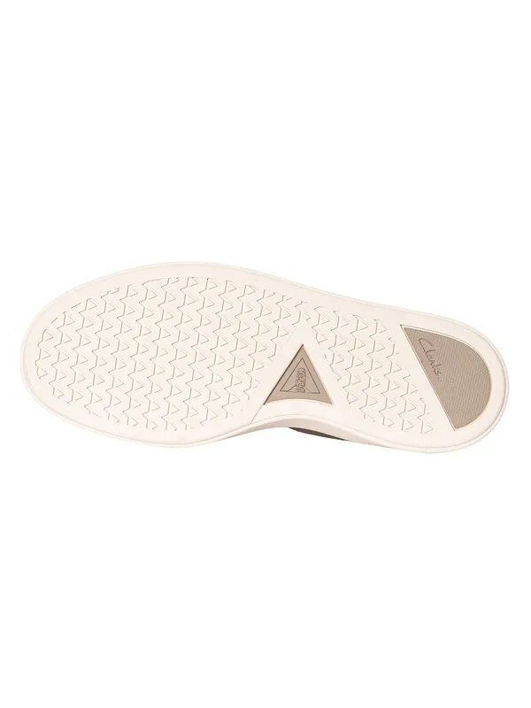 Clarks Craft Swift Go Leather Trainers - Grey