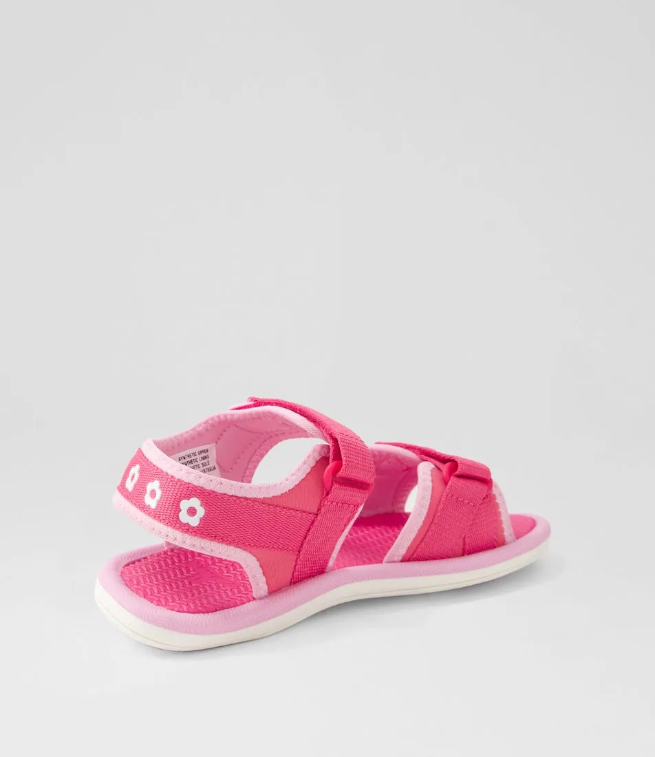 CLARKS Fern Jnr Pink Light Raspberry Sandals