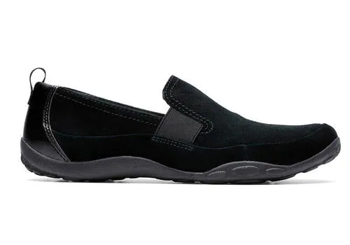 Clarks Haley Park - Black Suede