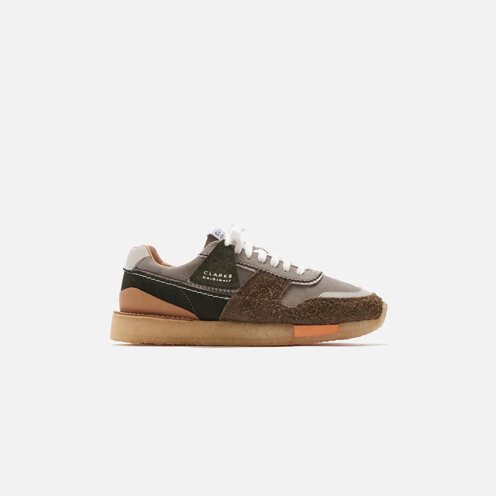 Clarks Tor Run Hairy Suede - Khaki Combo