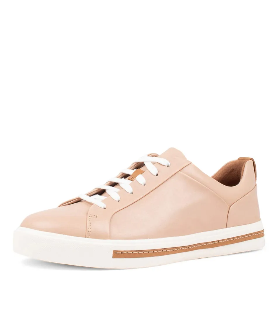 CLARKS Un Maui Lace Blush Leather Sneakers